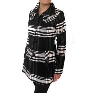 IzBuyer Plaid Black and White Jacket